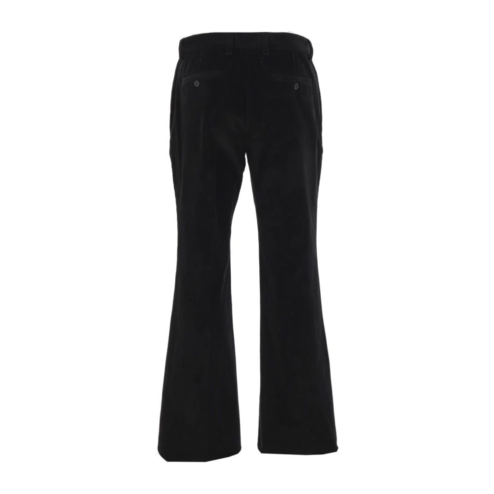 Bally Zwarte Corduroy Rechte Pijp Broek Black Heren