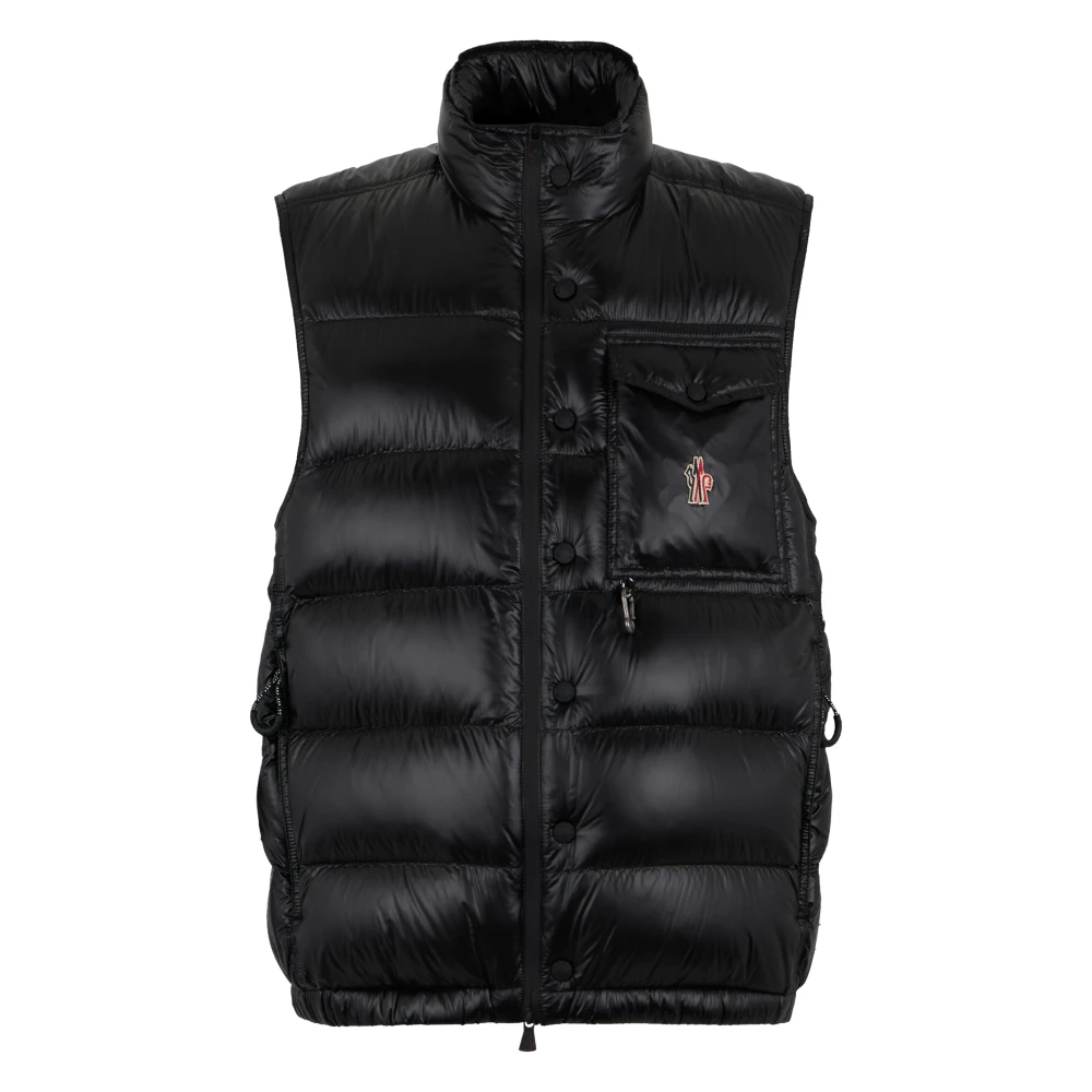 Moncler Black Waistcoats, Male, Xl, Uychi Padded Vest