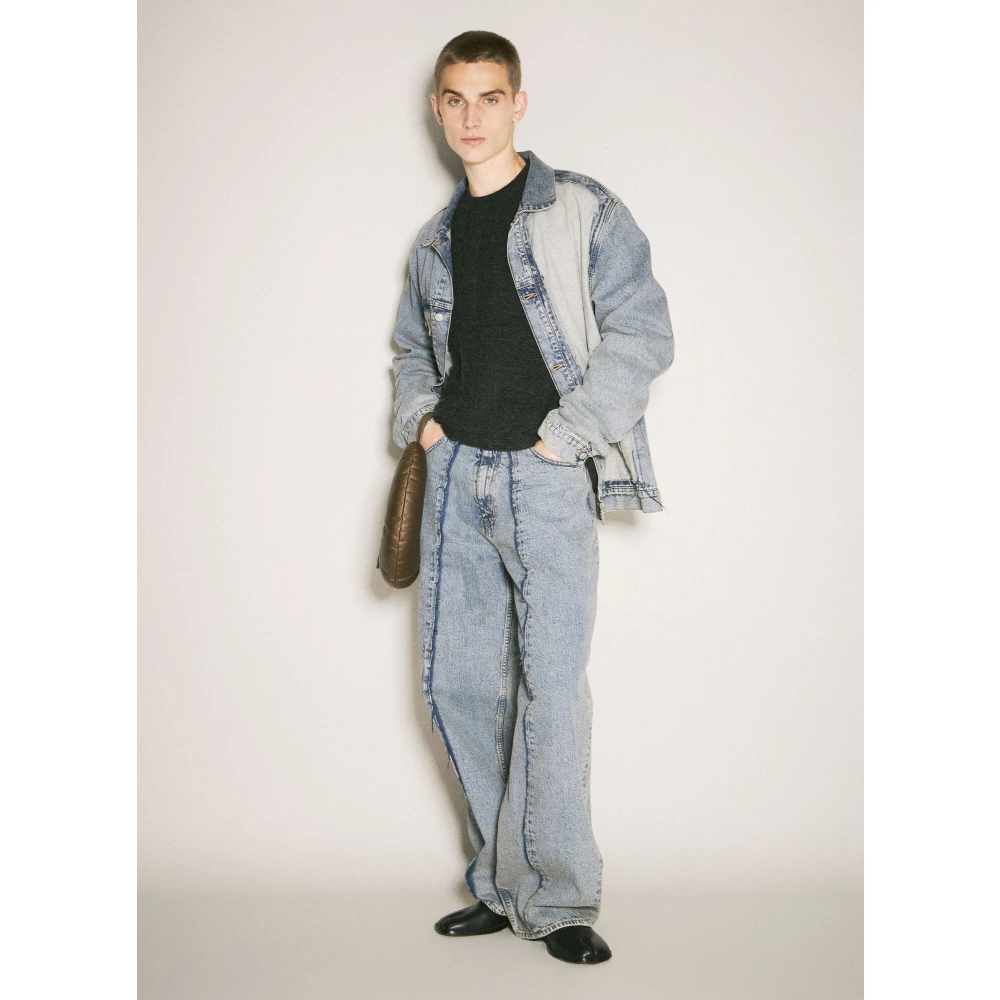 MM6 Maison Margiela Wolmix Crewneck Sweater Gray Heren