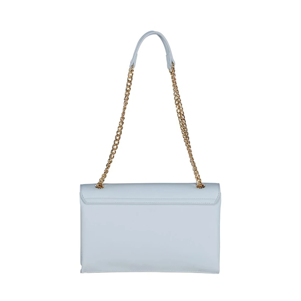 Moschino Blauwe Schoudertas met Gouden Details Blue Dames