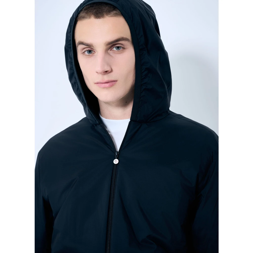 Moncler Gewatteerde jas met capuchon Longue Saison stijl Black Heren