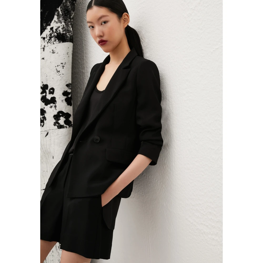 Marella Dubbelbreasted Zwarte Blazer Black Dames
