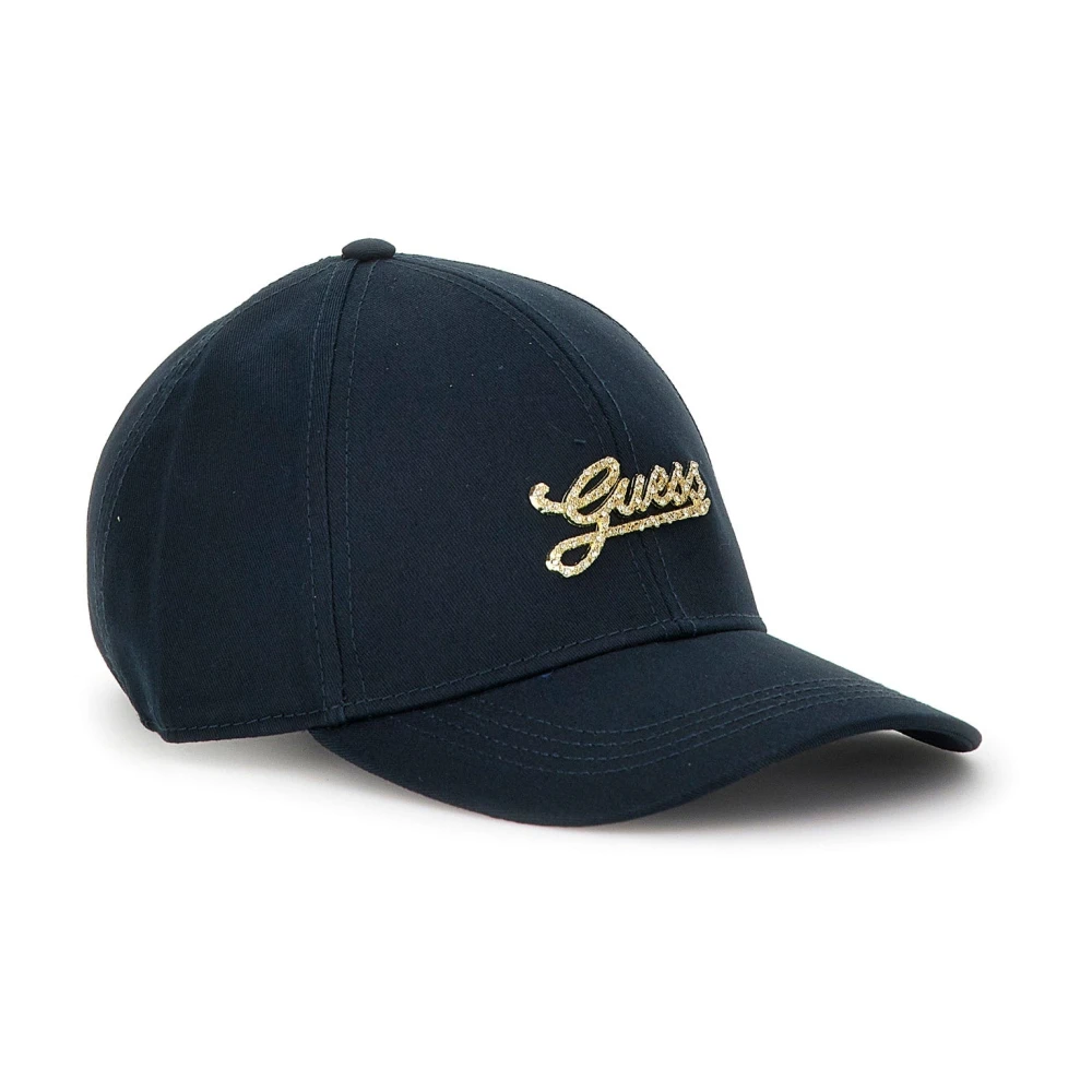 Guess Women's Blue Hats & Caps, One Size, Logo Baseball Cap