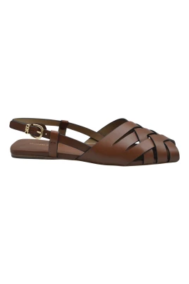 Irene Woven Leather Slingback Sandal