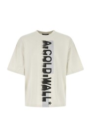 T-shirt di oversize in cotone beige