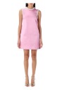 pink-satin-mini-dress-with-pearl-trim