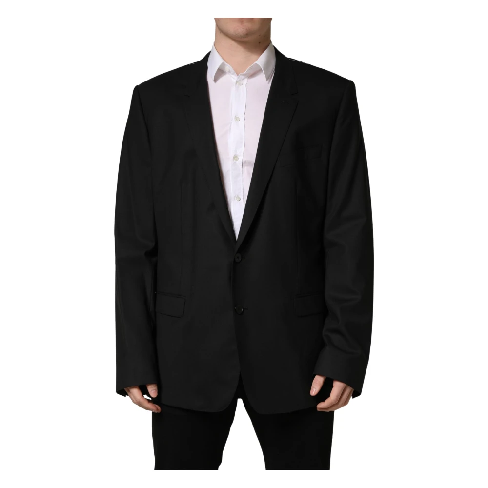 Dolce & Gabbana Men's Black 2 Button Suit Jacket - Blazers - 3XL - Jackets