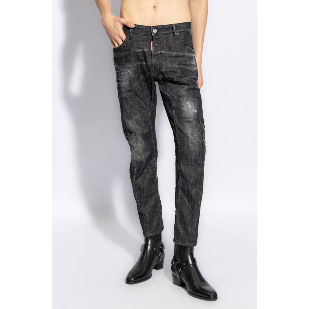 Dsquared2 Tidy Biker Jeans Black Heren