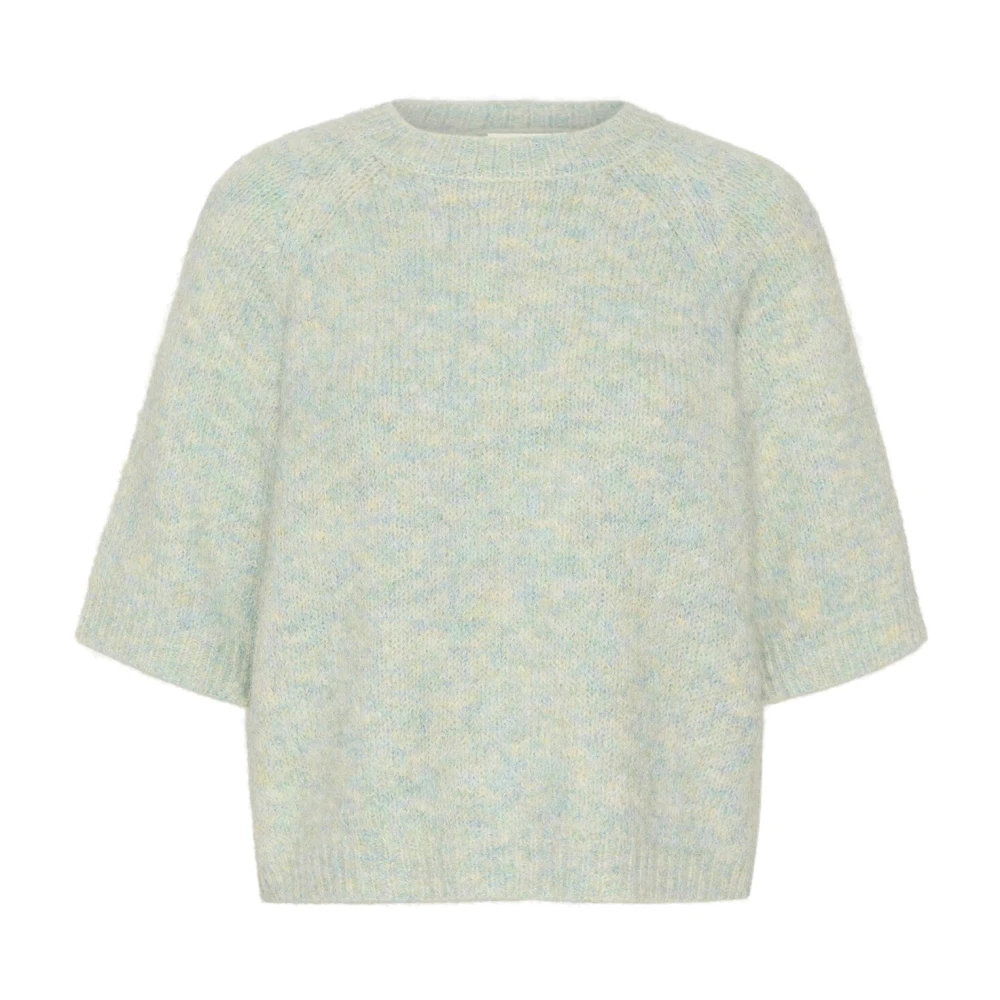 Kaffe Groene Gebreide Pullover met Patroon Green Dames