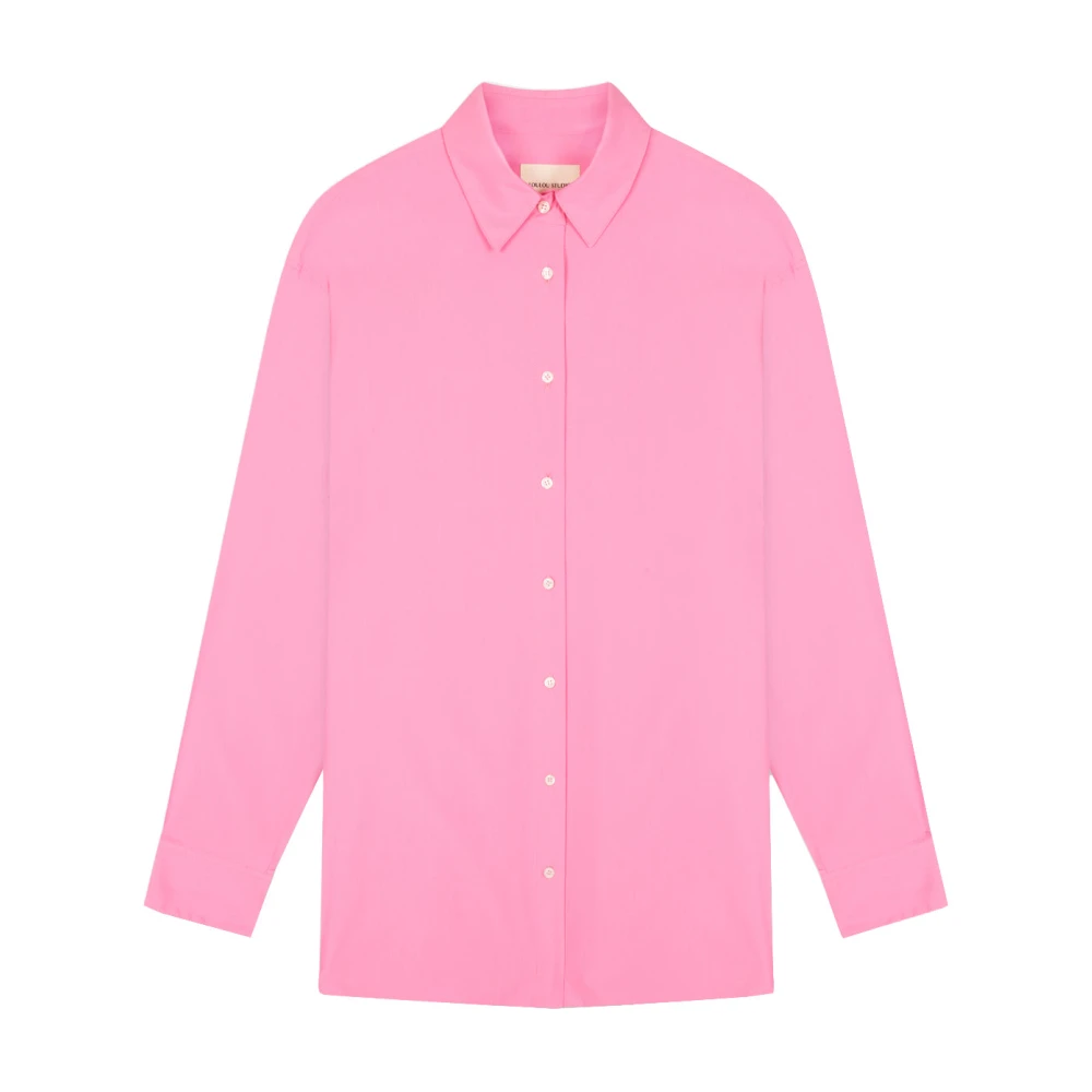 Loulou Studio Kleurrijke Katoen-Poplin Shirt Pink Dames