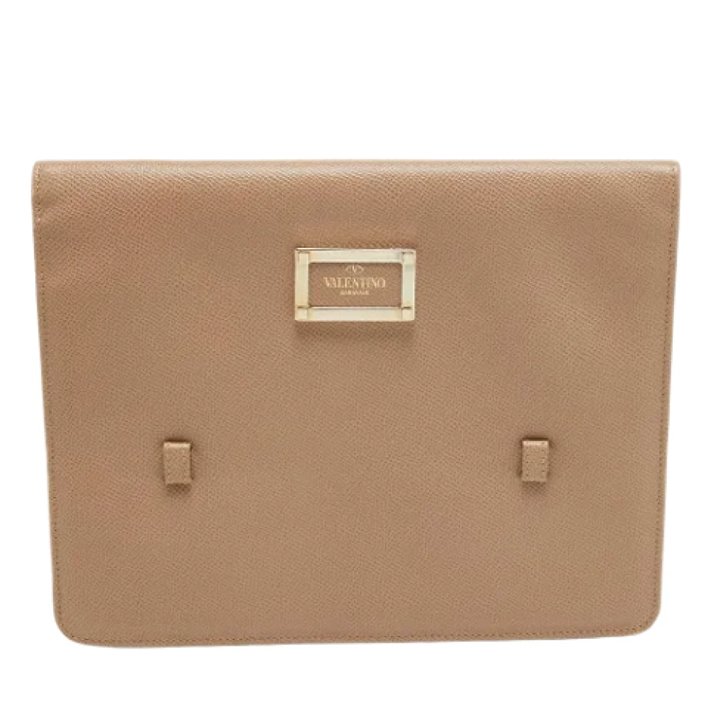 Valentino Vintage Pre-owned Leather home-office Beige Dames