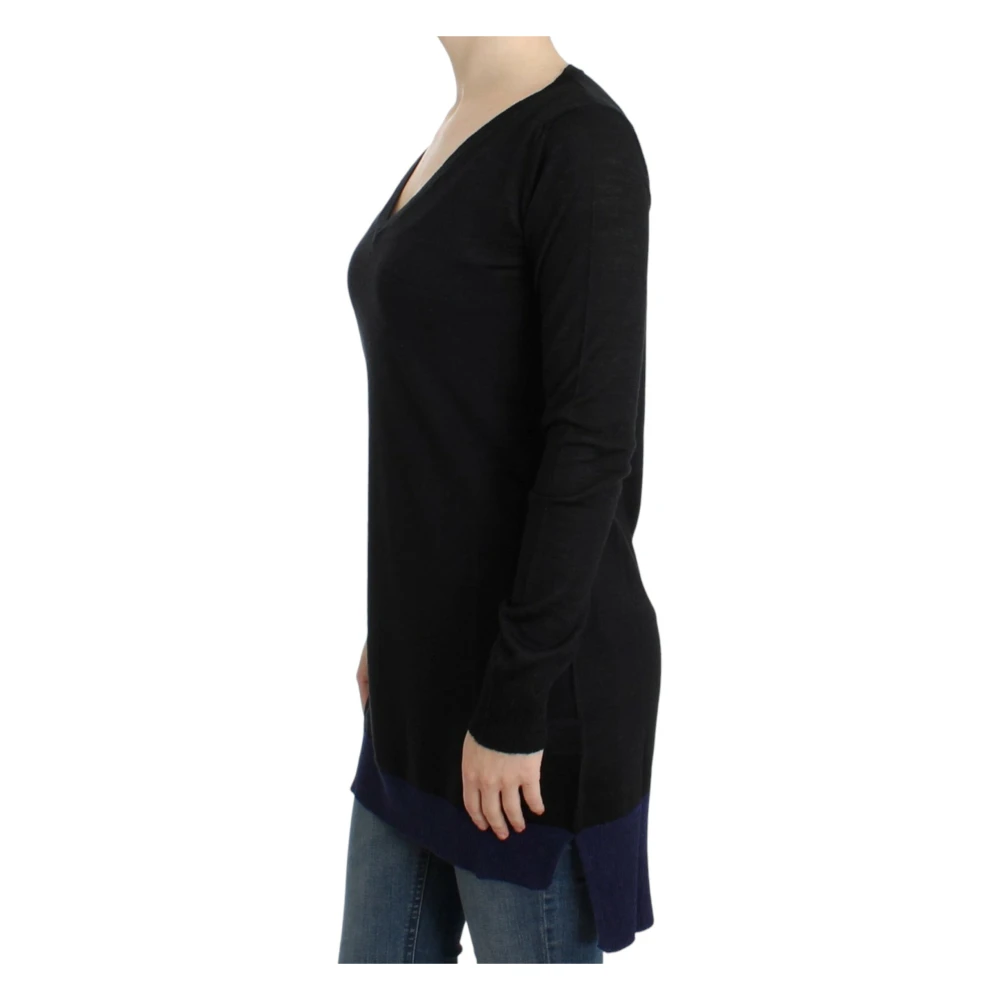Costume National Elegante V-hals Trui Zwart Black Dames