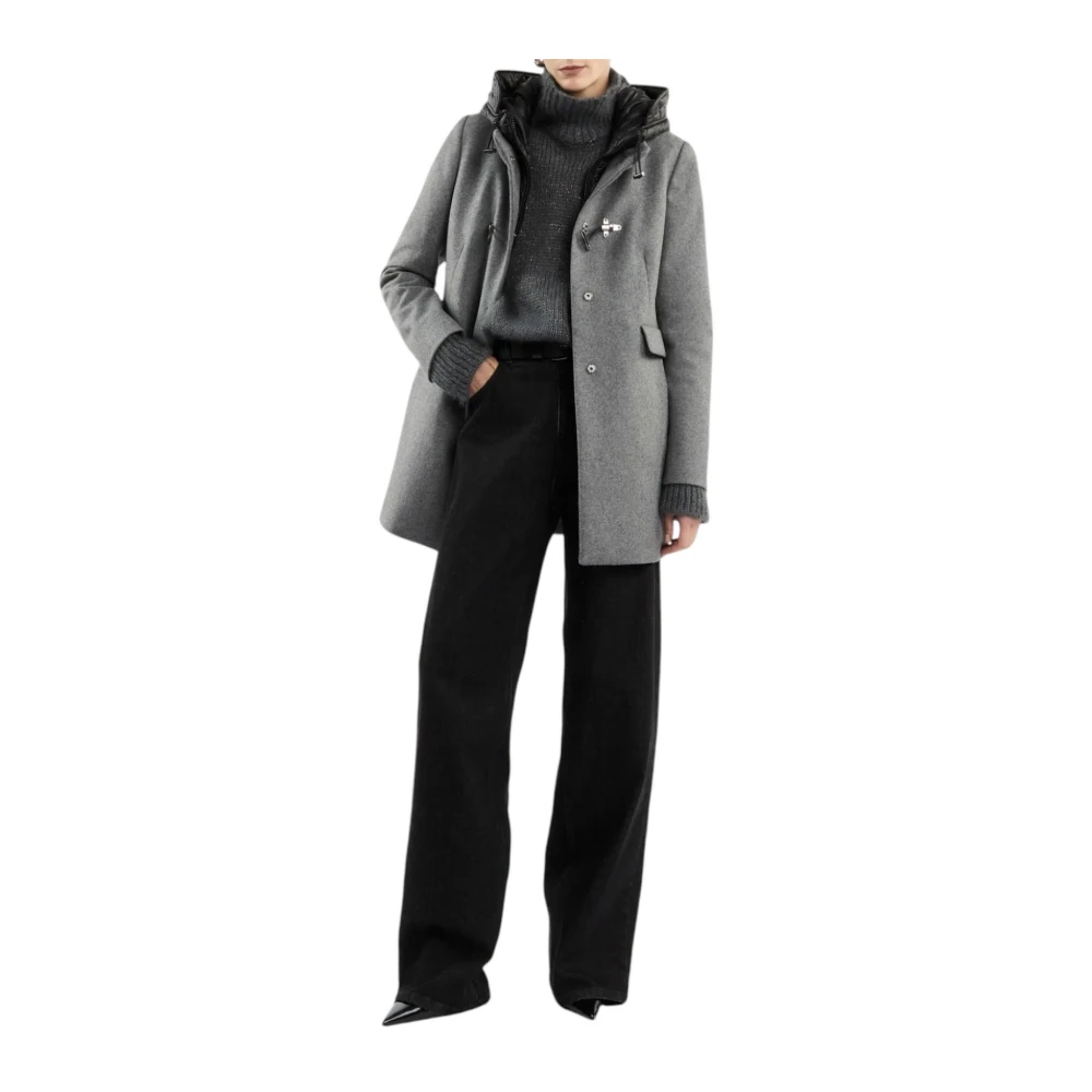 Fay Grijze Toggle Coat geïnspireerd door montgomery Gray Dames