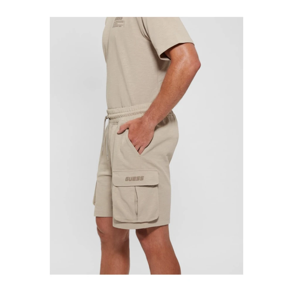 Guess Cargo shorts Beige rechte pasvorm Beige Heren