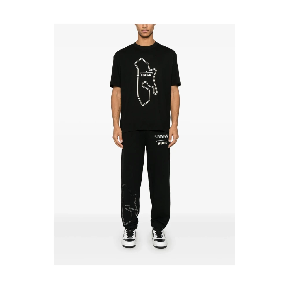 Hugo Boss Zwarte Elastische Trekkoord Taillebroek Black Heren