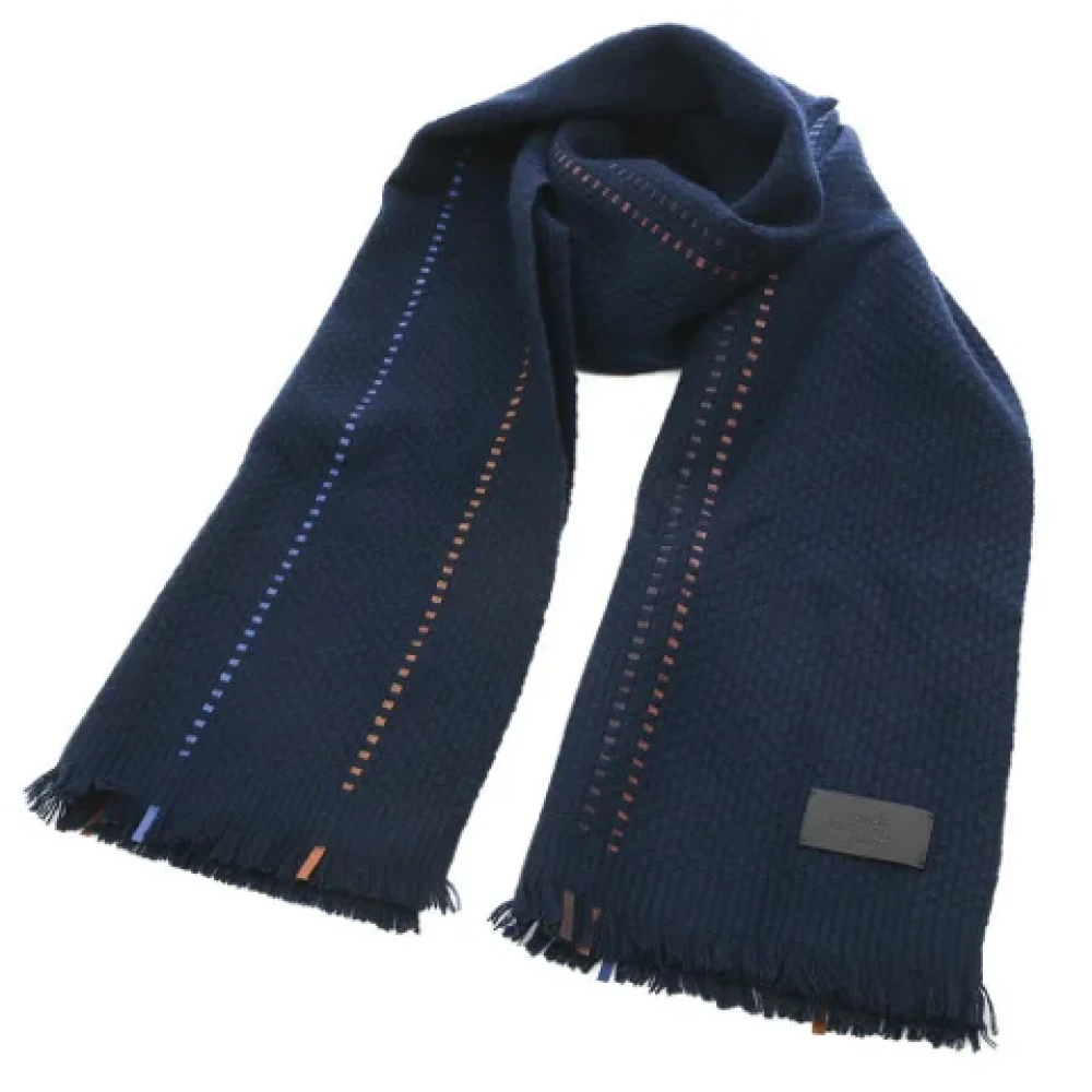 Hermès Vintage Pre-owned Fabric scarves Blue Dames