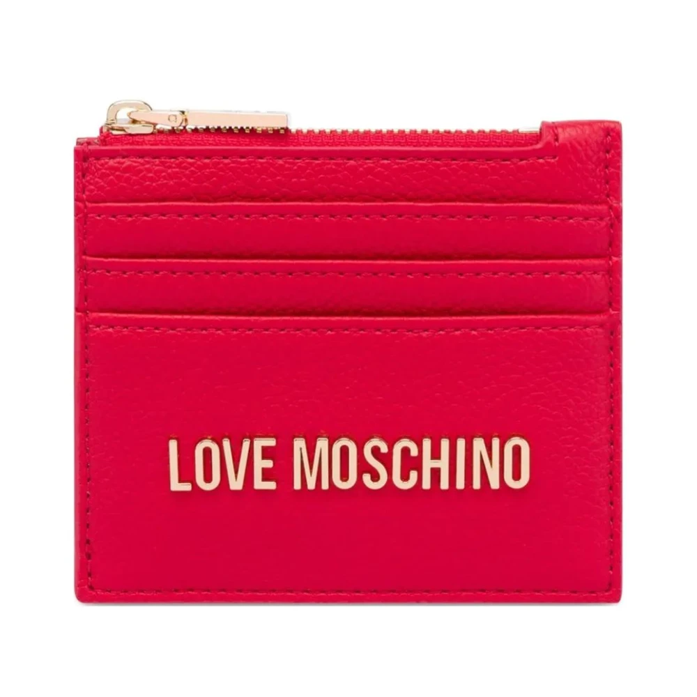 Love Moschino Women's Red Wallets & Cardholders, One Size, Zip Cardholder