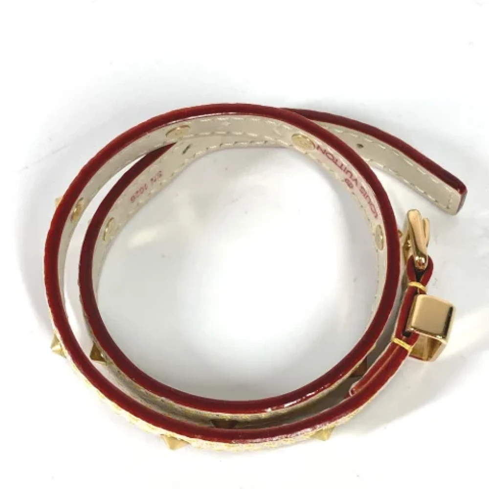 Louis Vuitton Vintage Pre-owned Leather belts Beige Dames