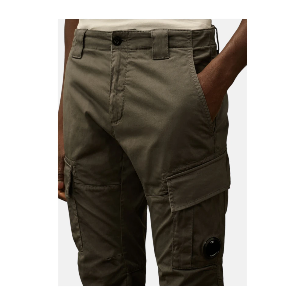 C.P. Company Cargo Broek Satijn Stretch Gerookte Parel Gray Heren