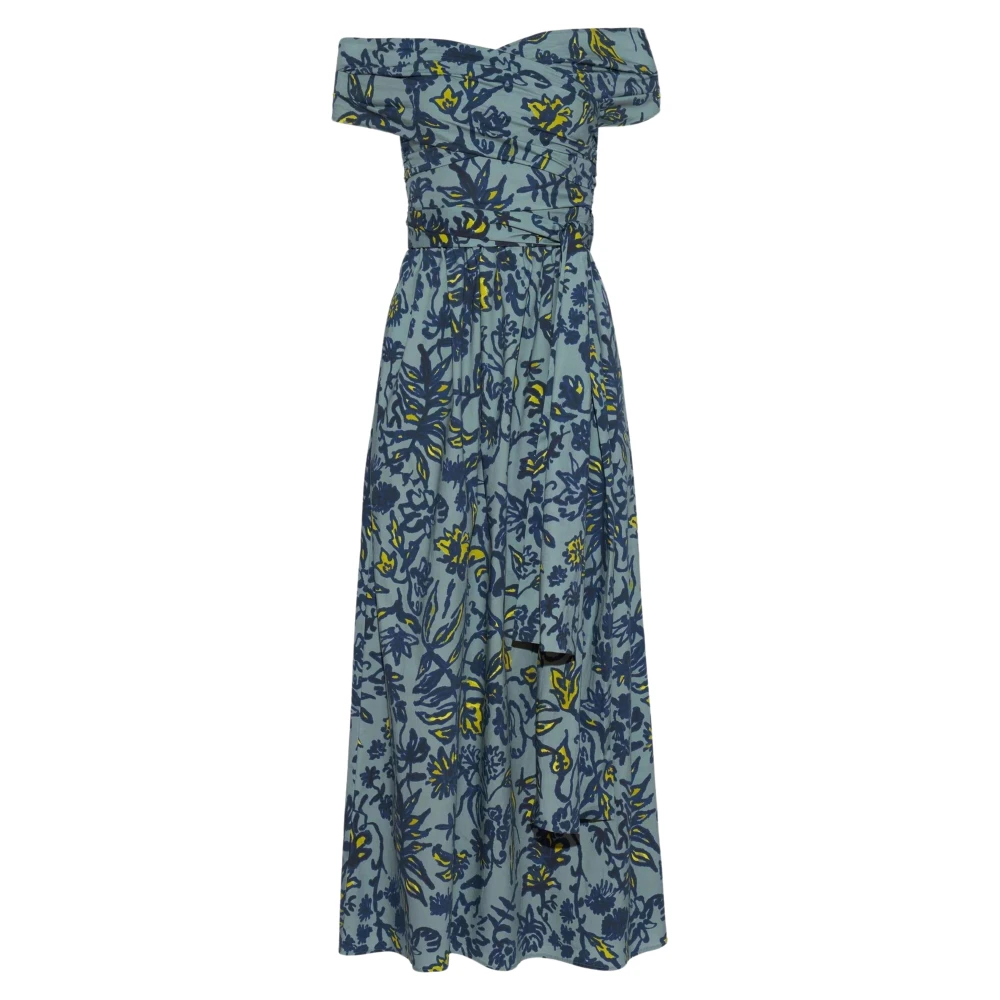 Altuzarra Off-Shoulder Maxi Dress in Stormcloud Shibori Blue Dames