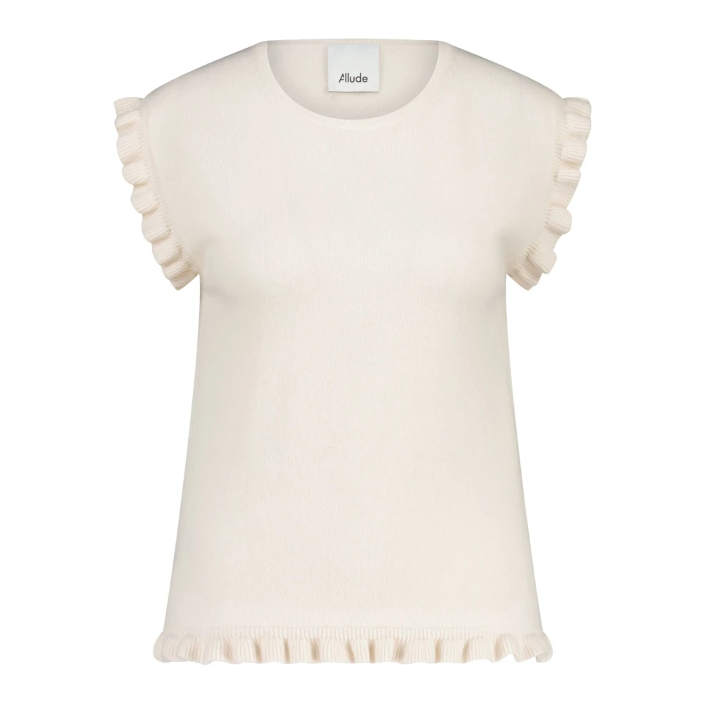 Allude Sleeveless Tops Beige Dames