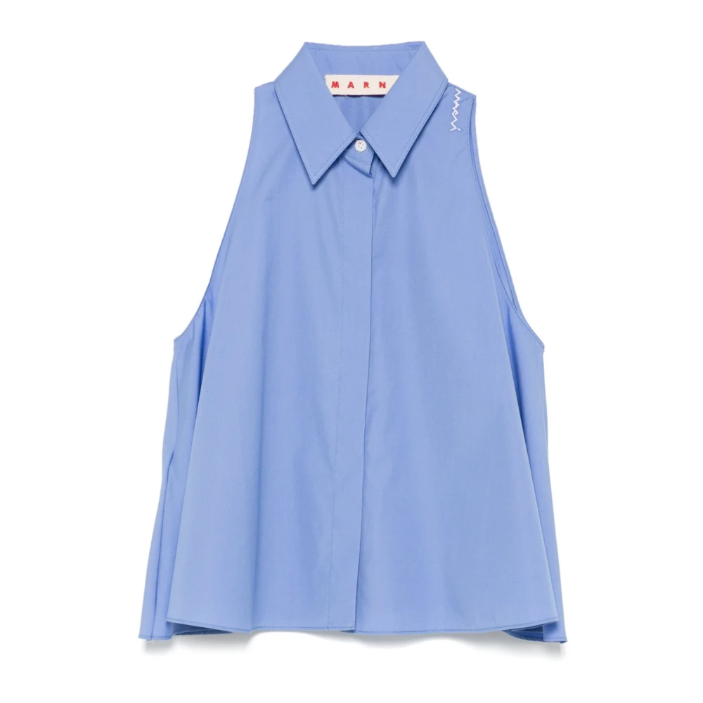 Marni Blauwe Casual Overhemd voor Mannen Blue Dames