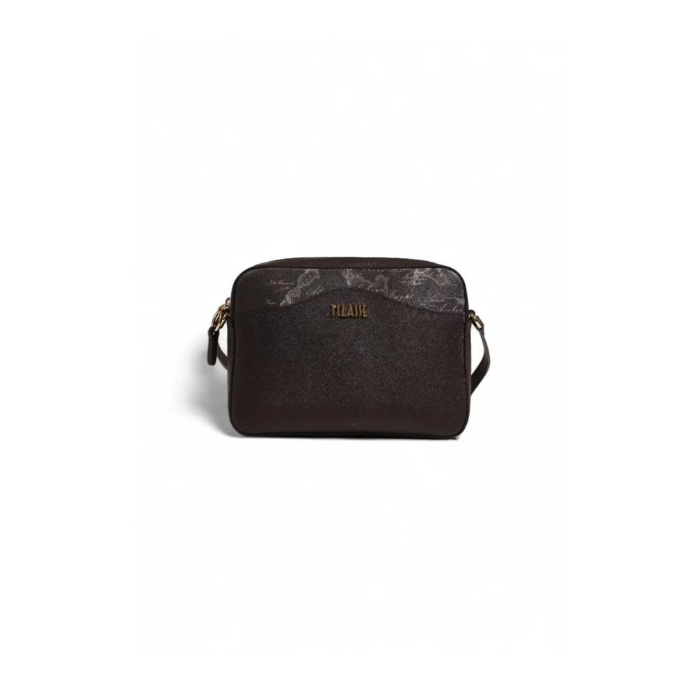 Alviero Martini 1a Classe Zwarte polyethyleen handtas met gemengde stof Black Dames