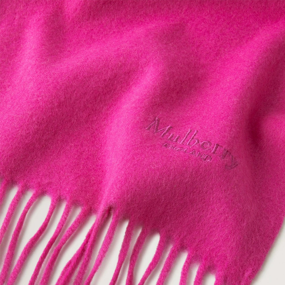 Mulberry Massieve Merinowollen Sjaal in Roze Pink Heren