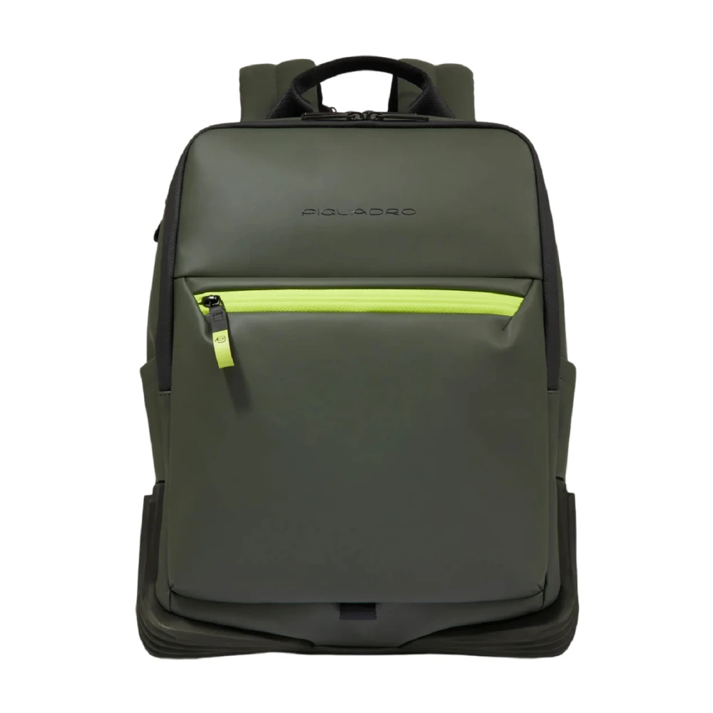 Piquadro Men's Green Backpacks, One Size, Corner 2.0 Backpack