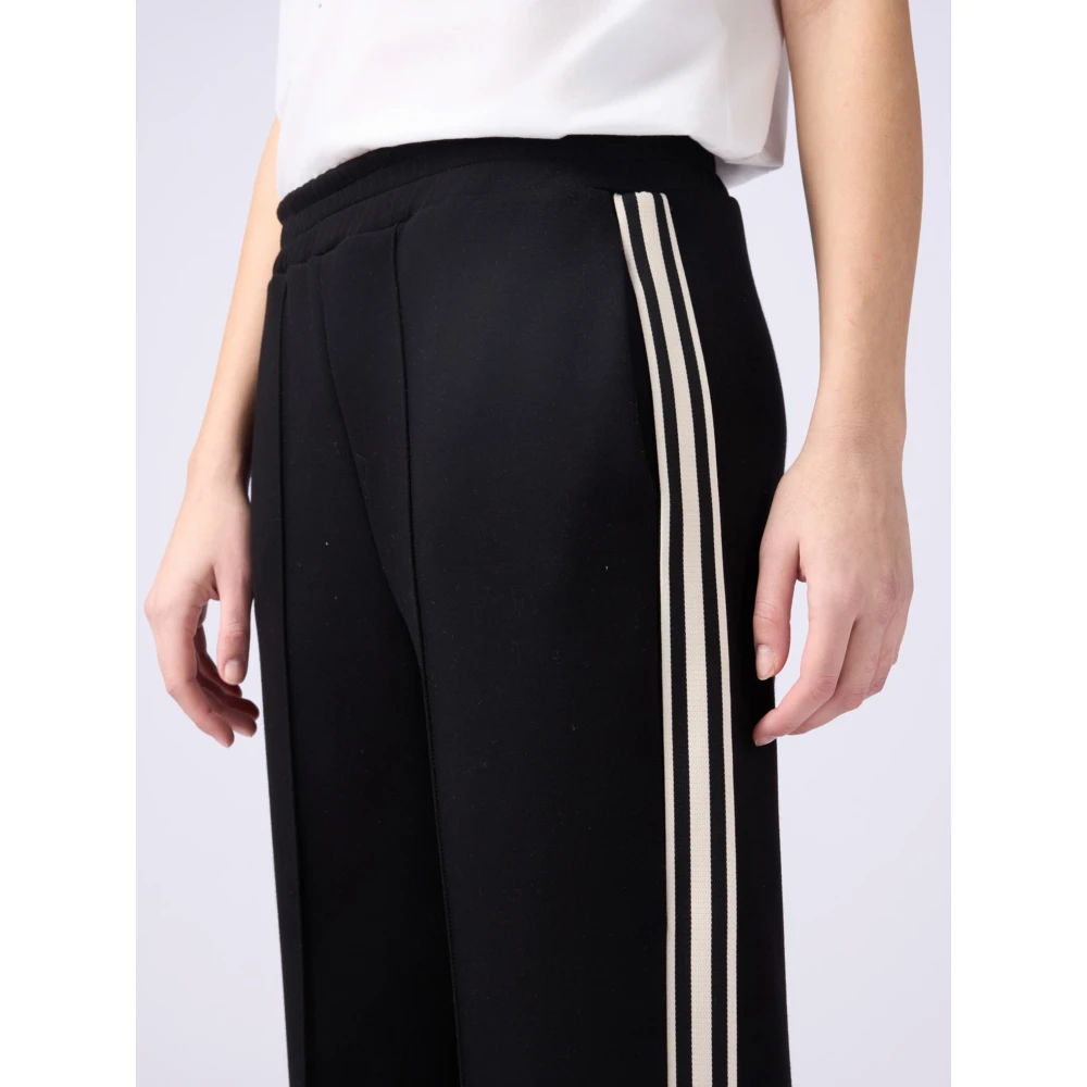 Oltre Joggers soft touch met contrasterende profielen Black Dames