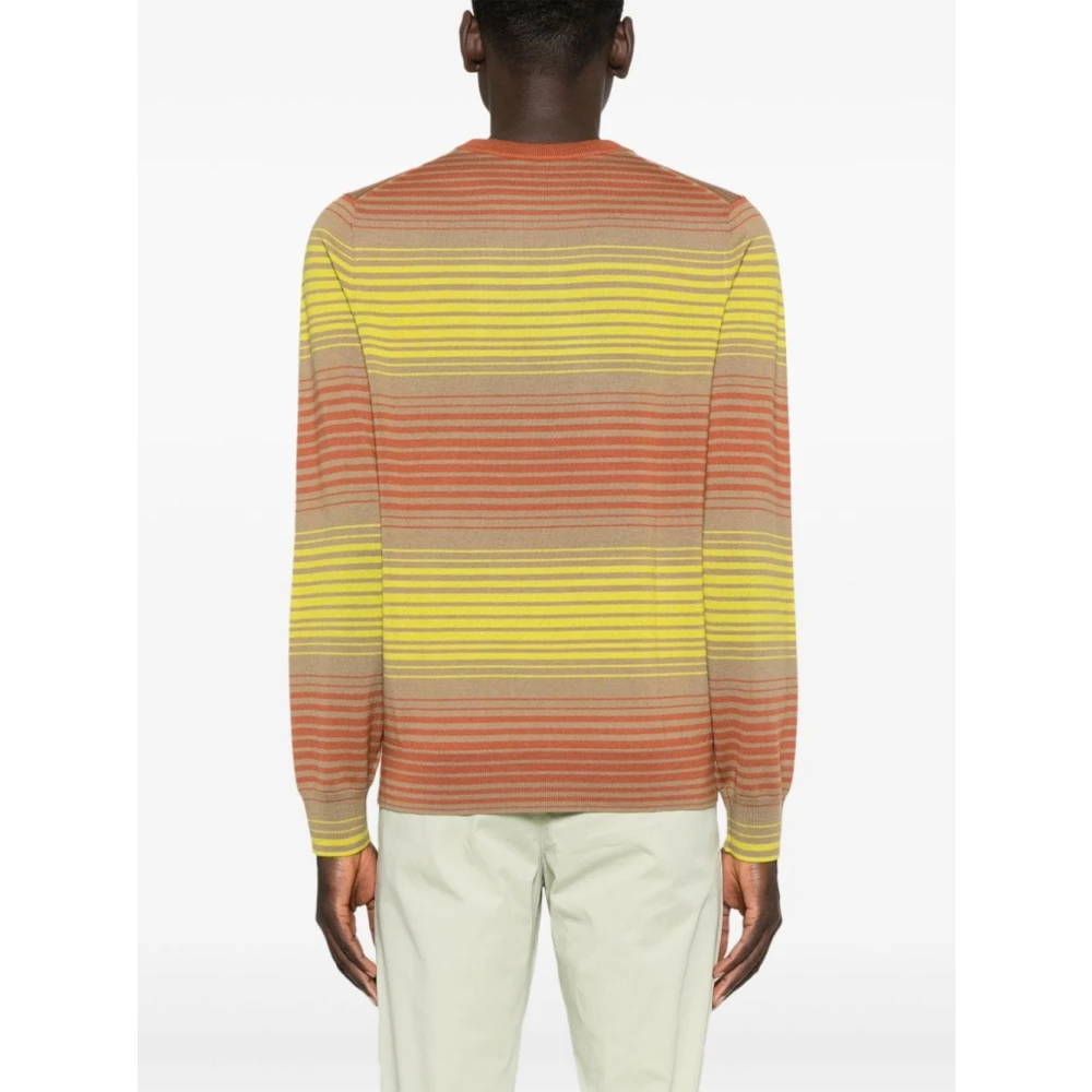 PS By Paul Smith Groene Gestreepte Merinowol Trui Multicolor Heren