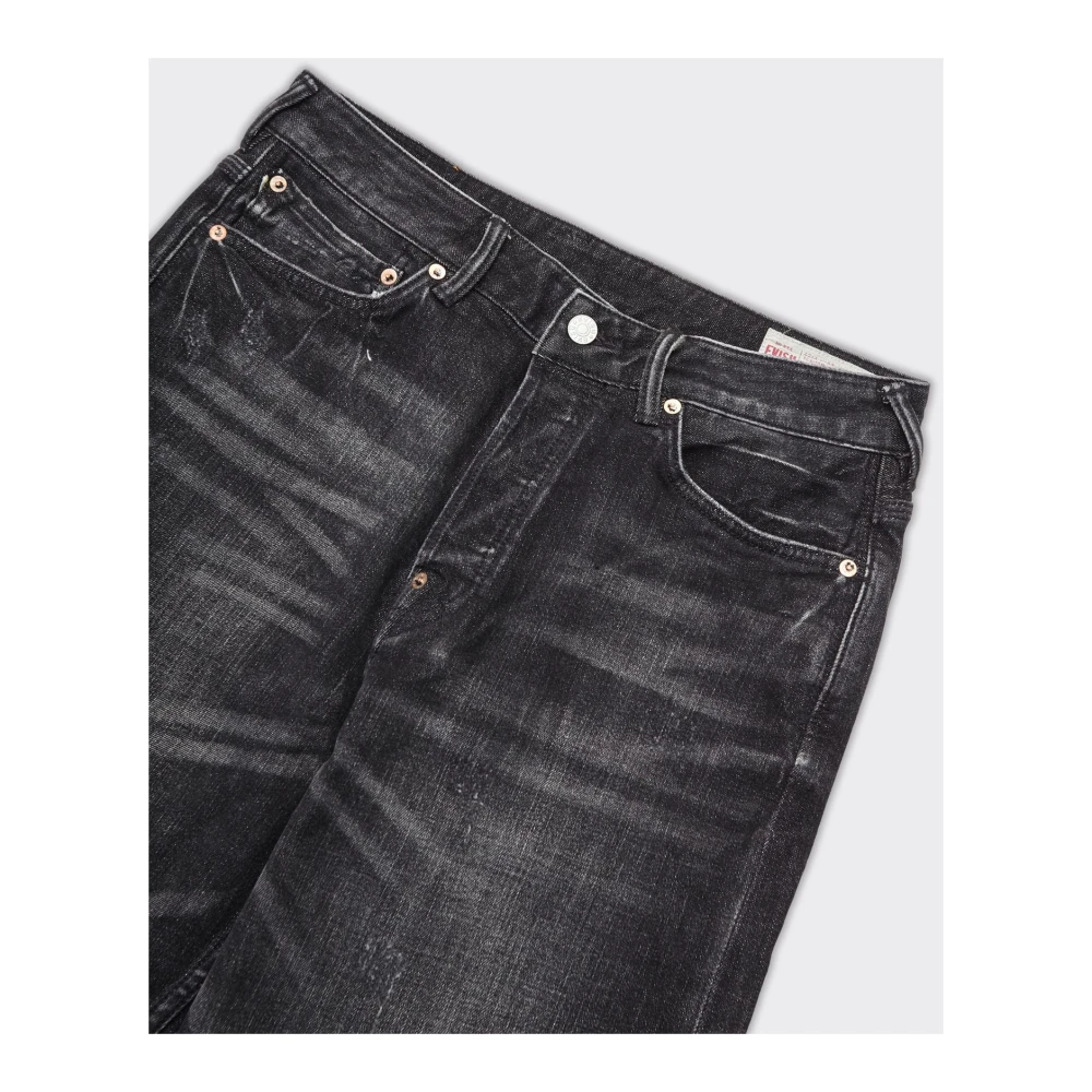 Evisu Meeuw Borduurwerk Vakantieprint Denim Black Heren