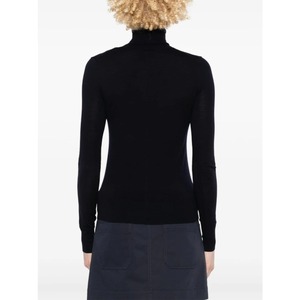 Chloé Navy Blue Wool Turtleneck Sweater Blue Dames