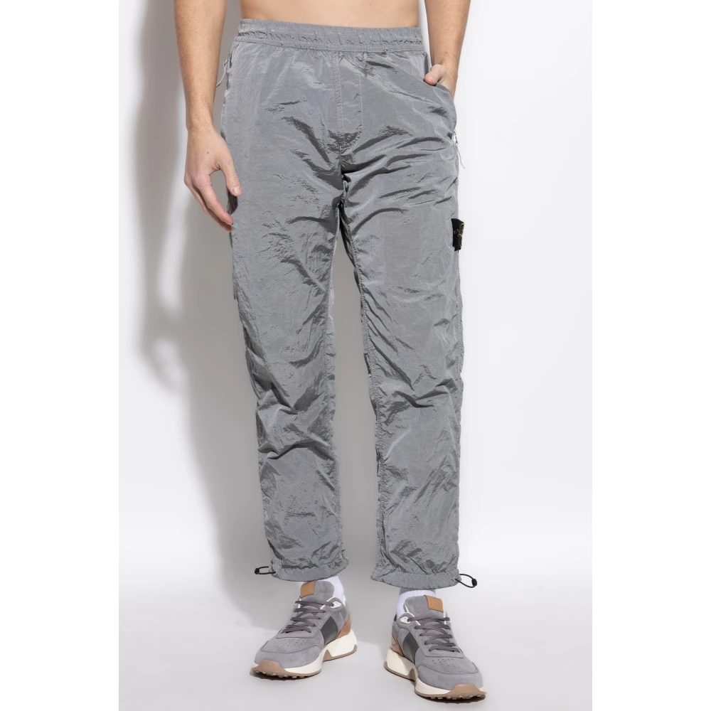Stone Island Broek met logo Gray Heren