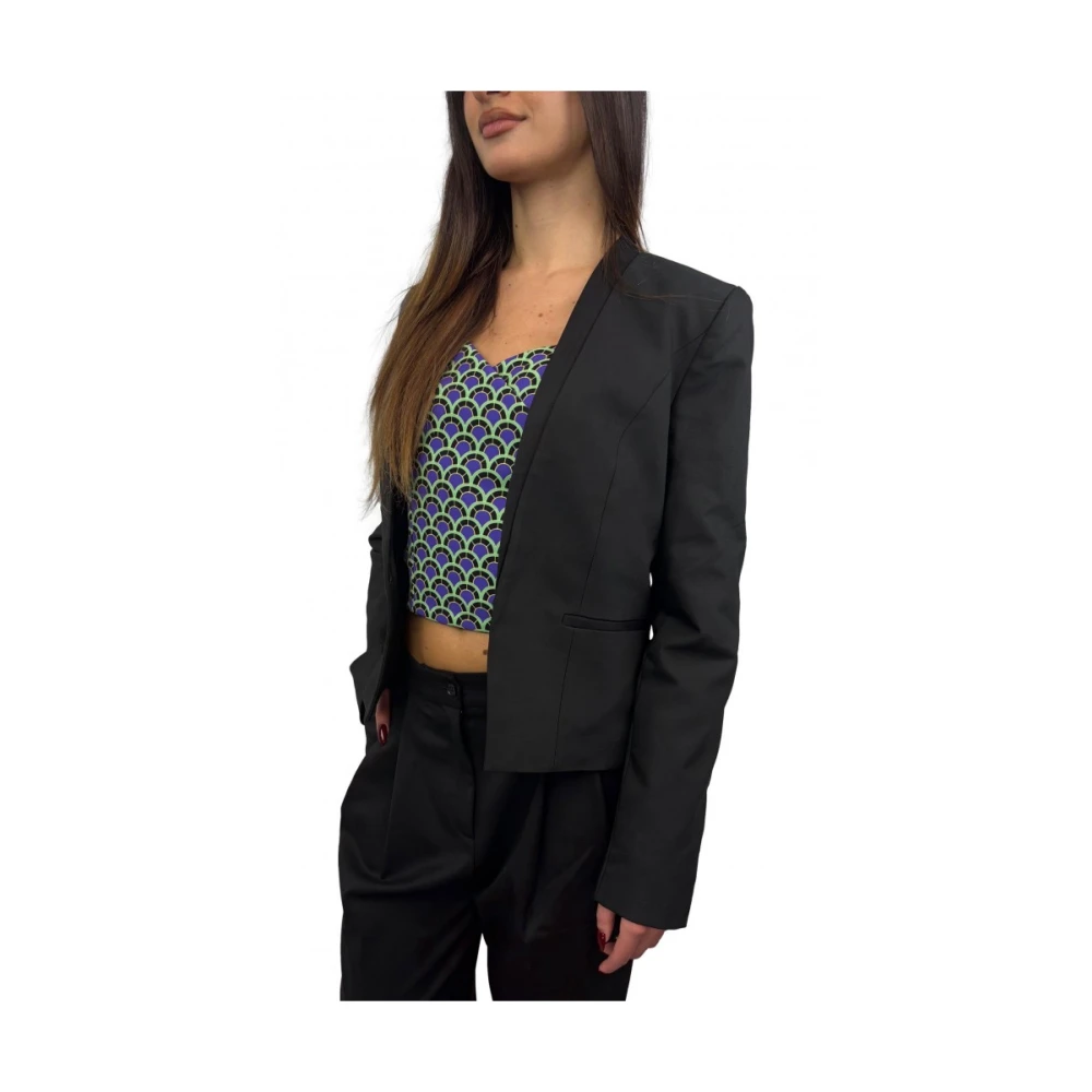 Naf Open jas in katoenmix Black Dames