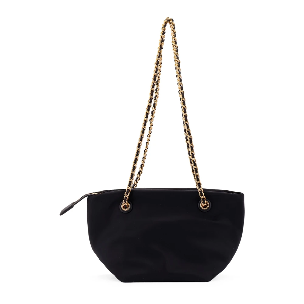 TORY BURCH Stijlvolle Nylon Schoudertas met Logo Black Dames