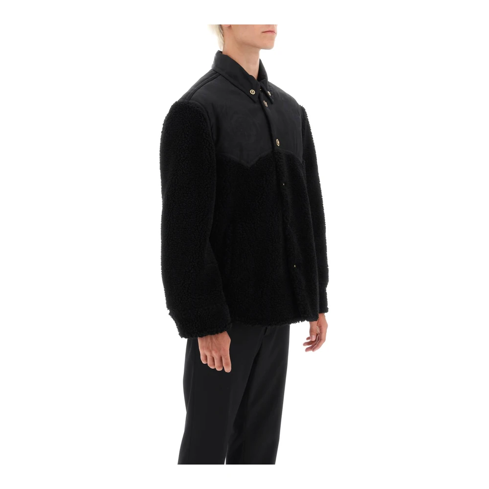Versace Barocco Silhouette Fleece Jas Black Heren