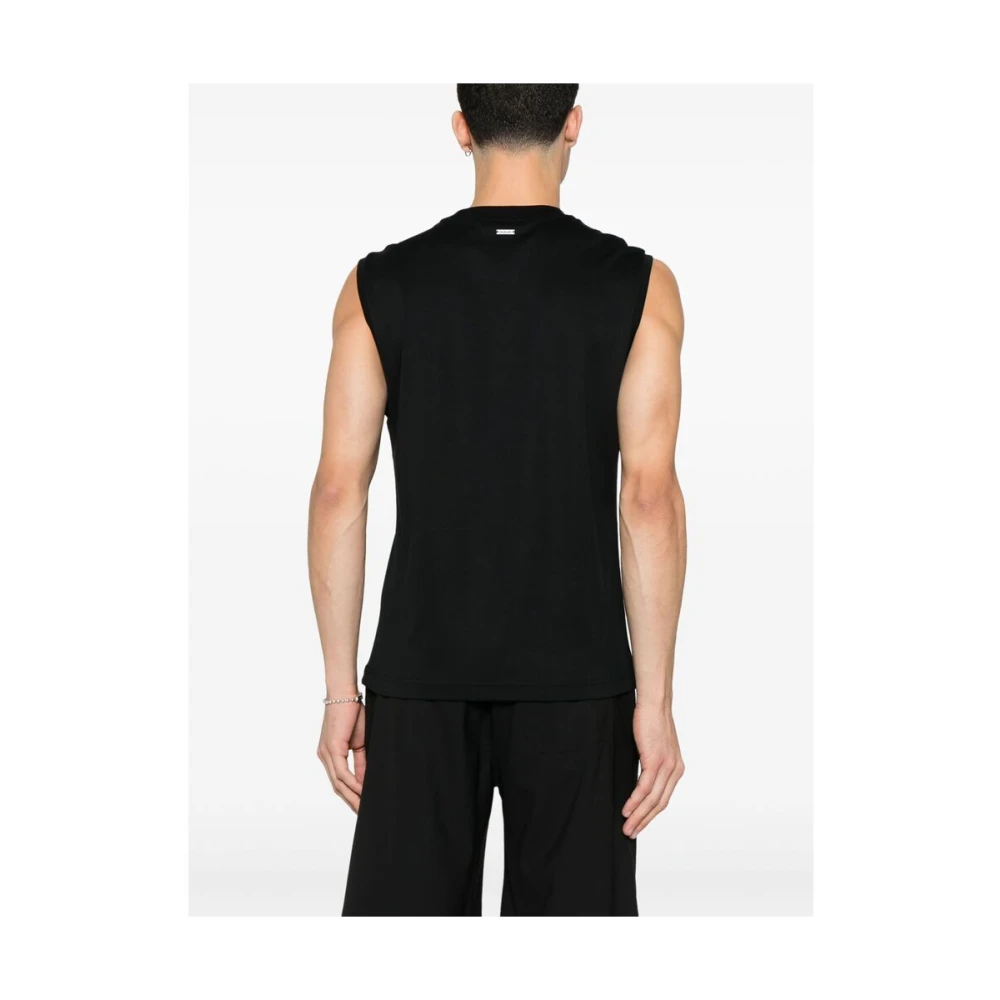 Mugler Zwart Mouwloos Shirt met Ronde Hals Black Heren