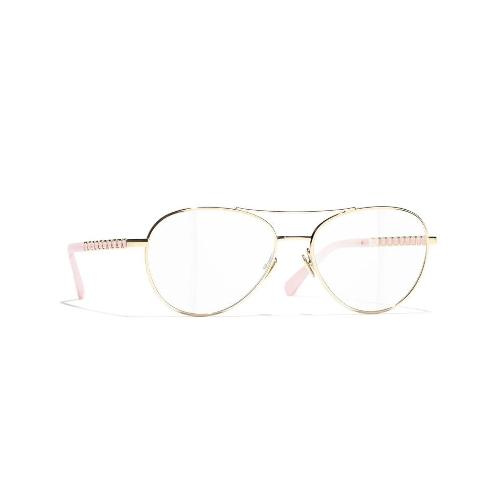 Chanel Women's Yellow Pilot Eyeglasses - Glasses - 54 Mm - Accessories