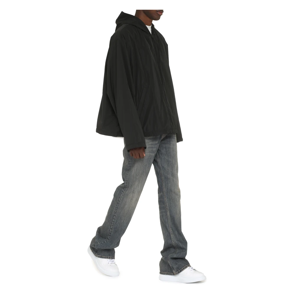 Balenciaga Hooded Jack met Volledige Ritssluiting Black Heren