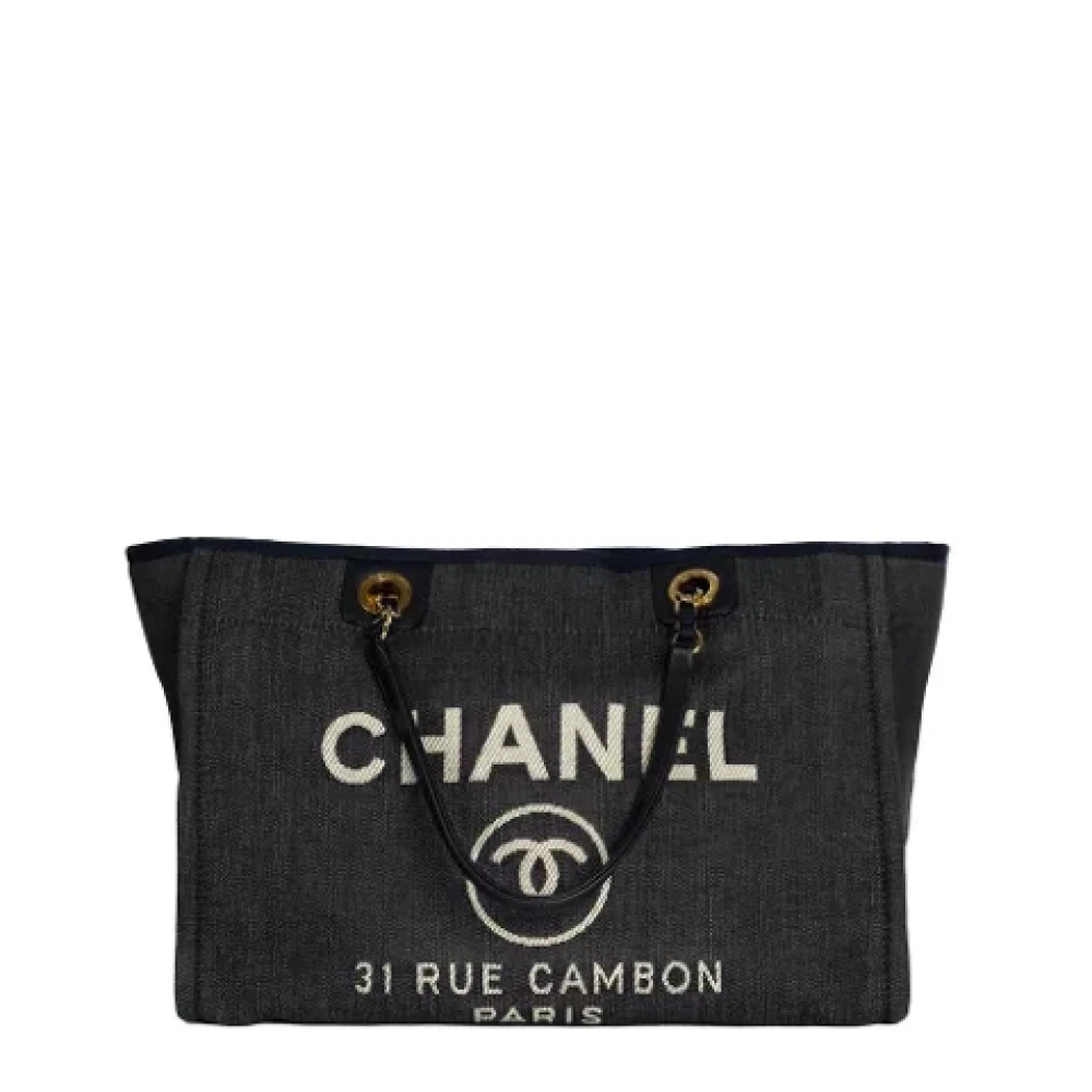 Chanel Vintage Pre-owned Canvas chanel-bags Blue Dames