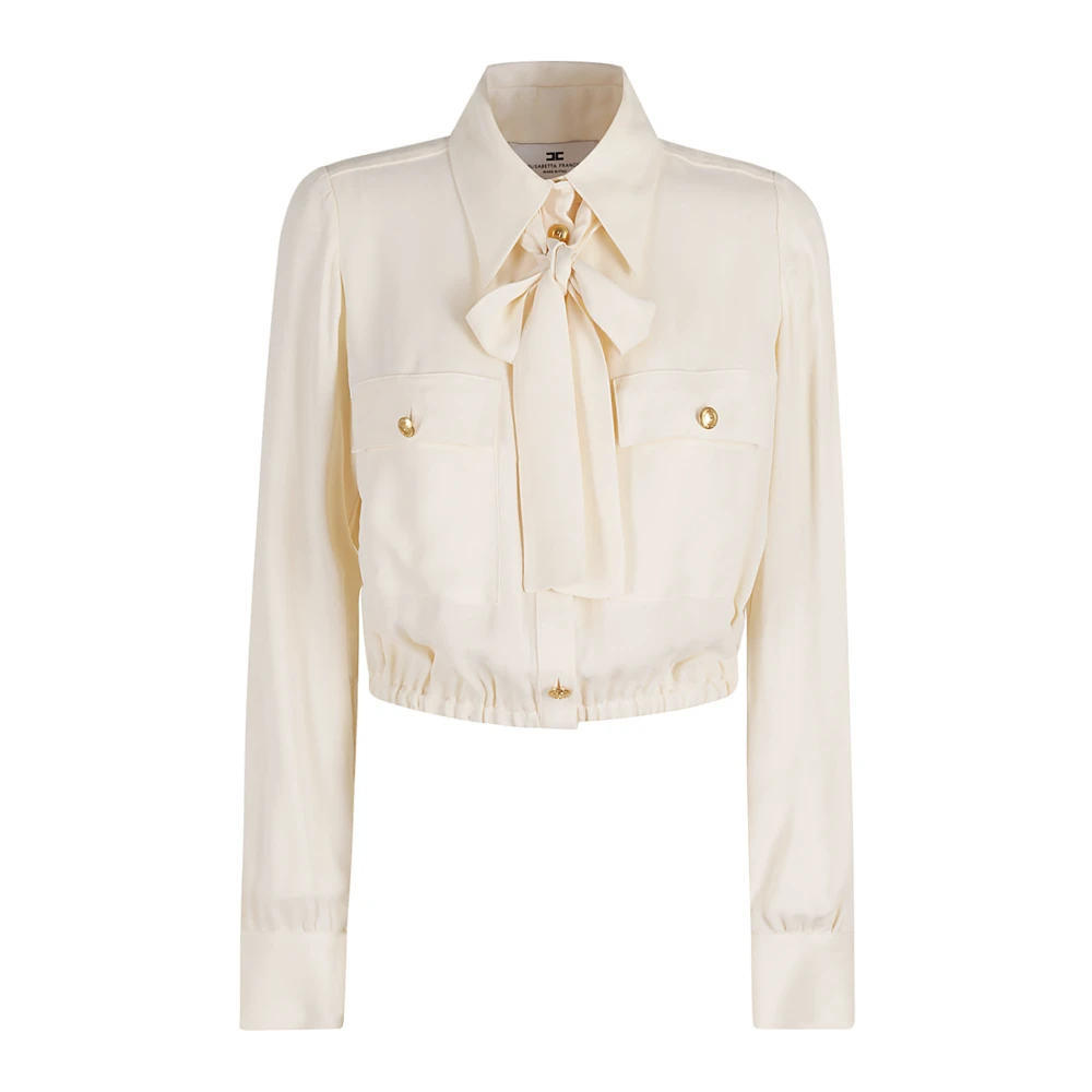 Elisabetta Franchi Stijlvolle Blouse voor Vrouwen Beige Dames