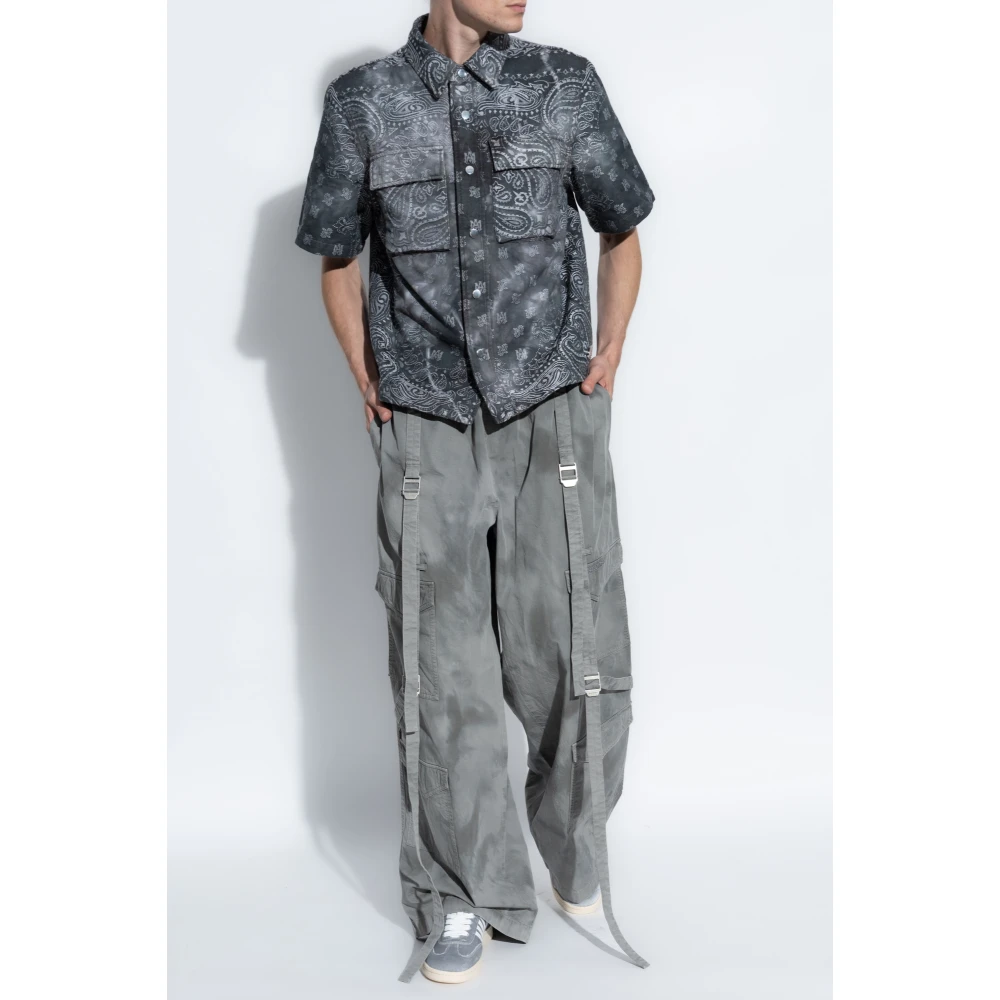 Amiri Gestreept overhemd Gray Heren