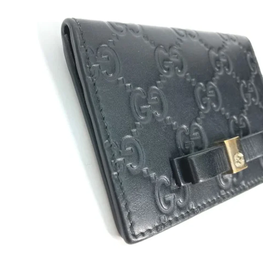 Gucci Vintage Pre-owned Leather wallets Black Dames
