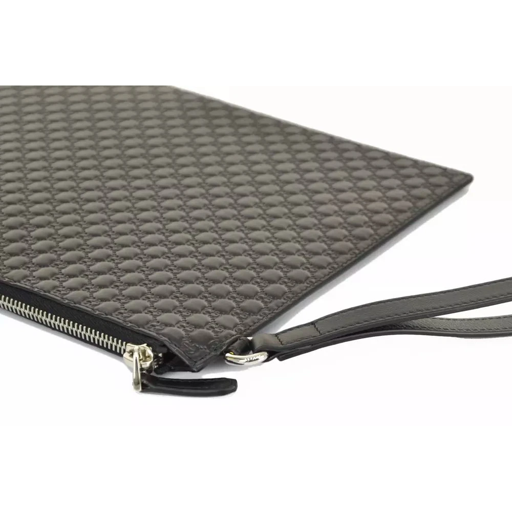 Gucci Microsima Strap Clutch Bag Black Heren