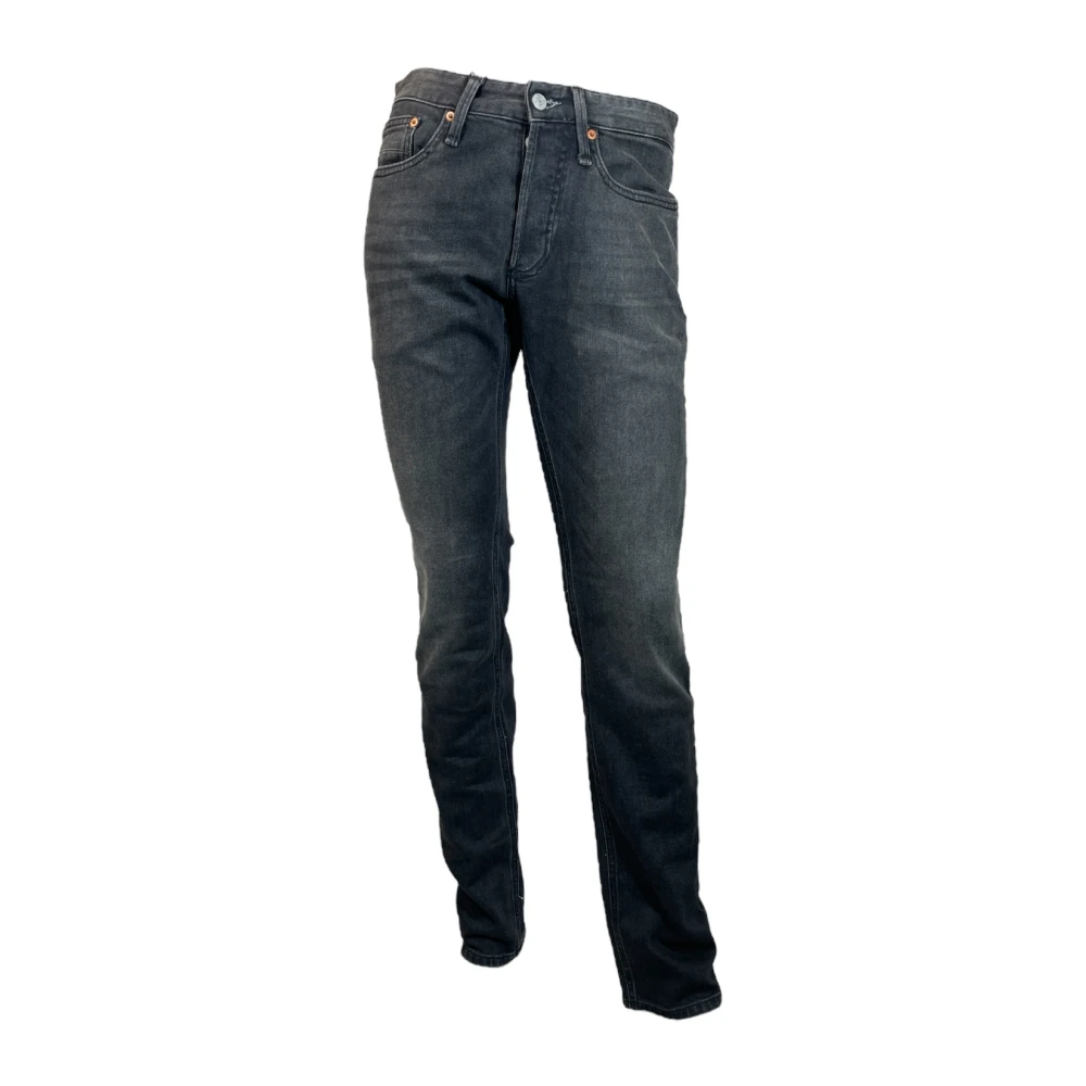 Denham Black Slim Fit Jeans, Male, W32 L34, Ridge Awb Straight Fit Jeans