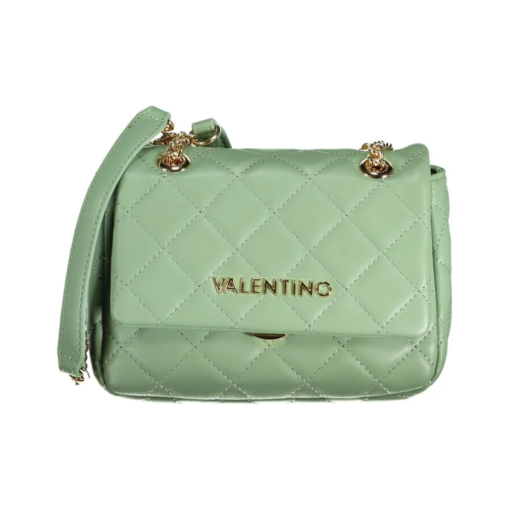 Valentino by Mario Valentino Groene Polyethyleen Handtas met Kettingriem Green Dames
