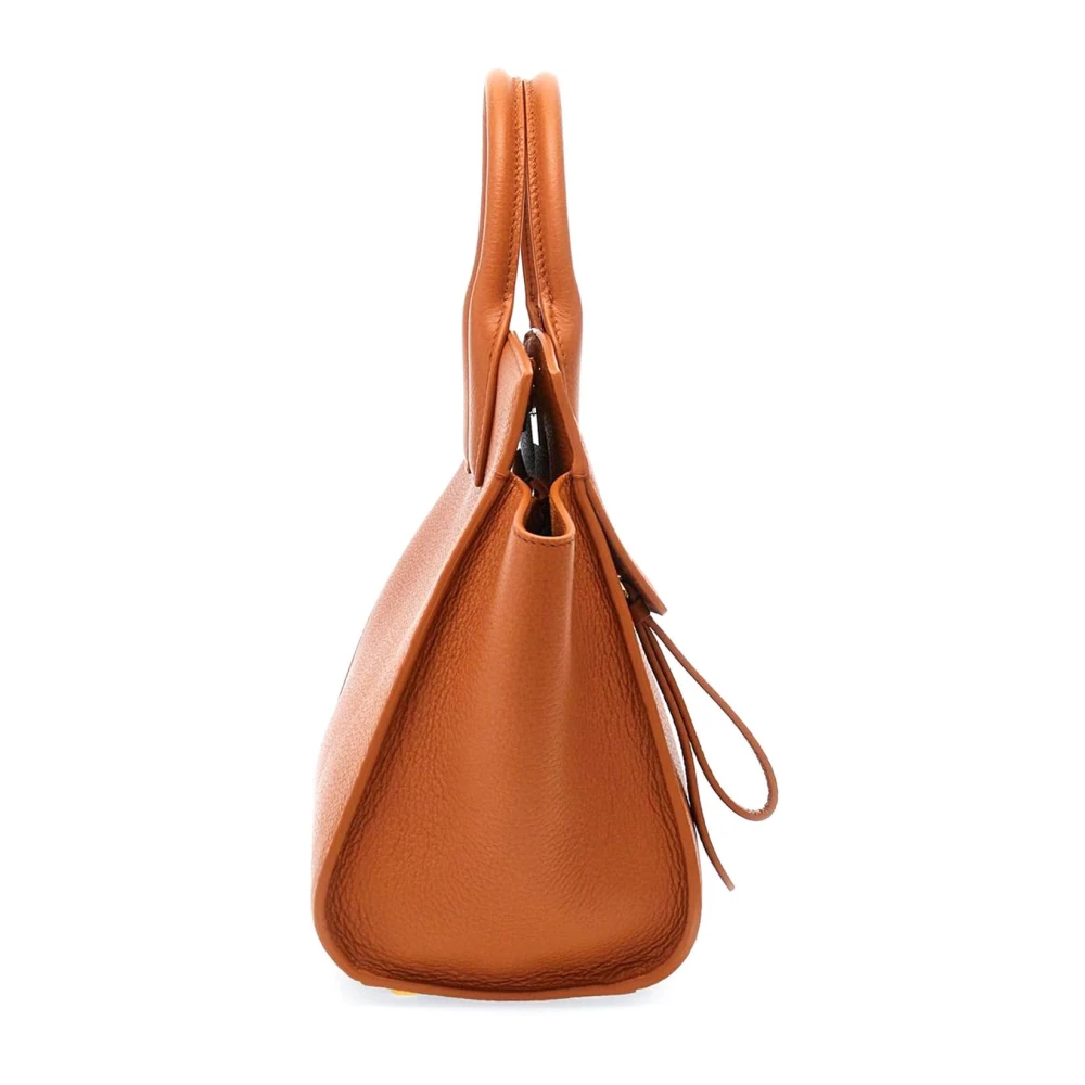 Salvatore Ferragamo Zachte Studio Tas in Cognac Leer Brown Dames