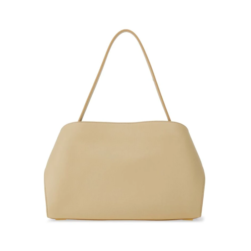 Salvatore Ferragamo Beige Leren Crossbody Tas Gancini Brown Dames