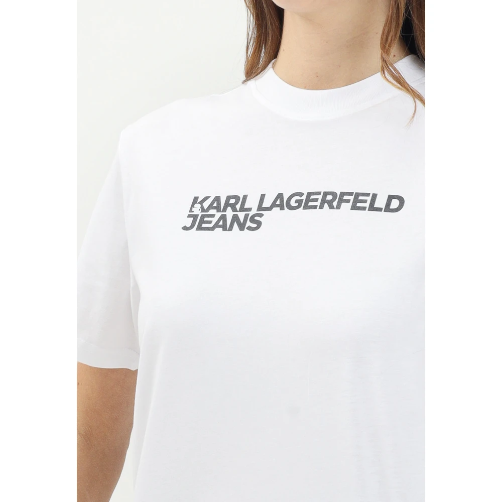 Karl Lagerfeld T-shirts en Polos Wit White Dames